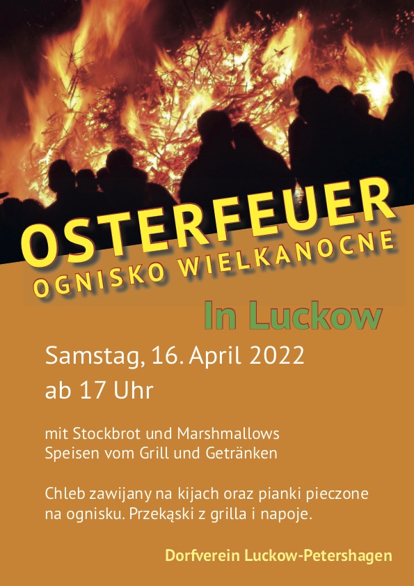 Flyer für das Osterfeuer